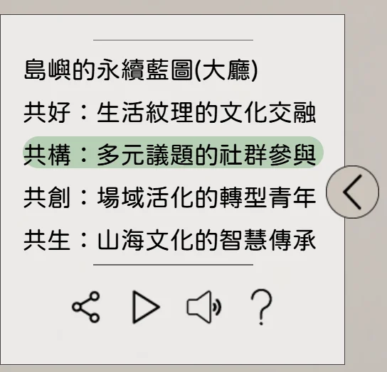 文化部青年村落文化行動計畫-線上成果展-選單